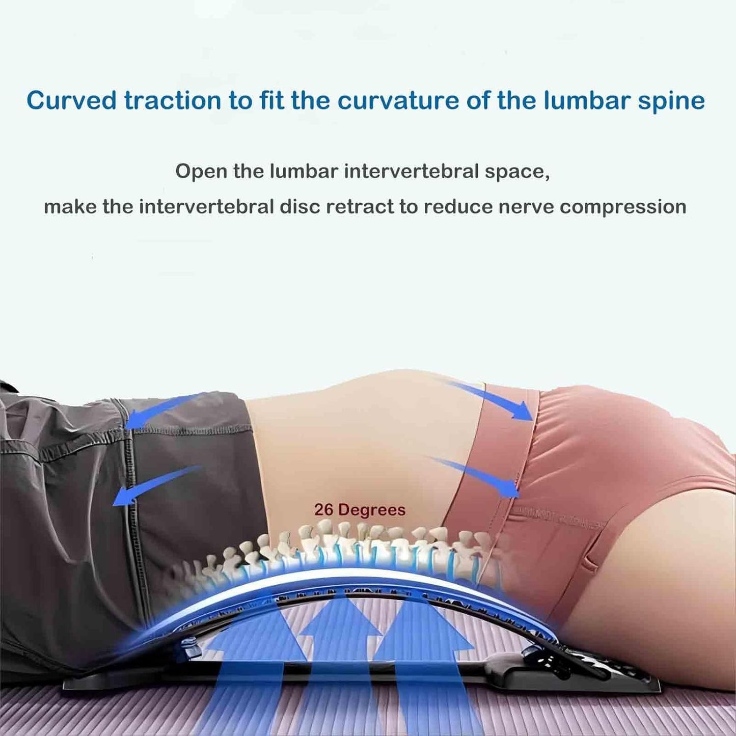 Pain Relief Lumbar Orthosis, Spine Decompression Stretcher, Disc Protrusion Therapy Massager, Adjustable Posture Corrector