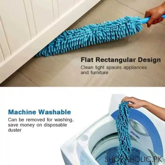 Flexible Microfiber Fan Duster with Extendable Long Handle