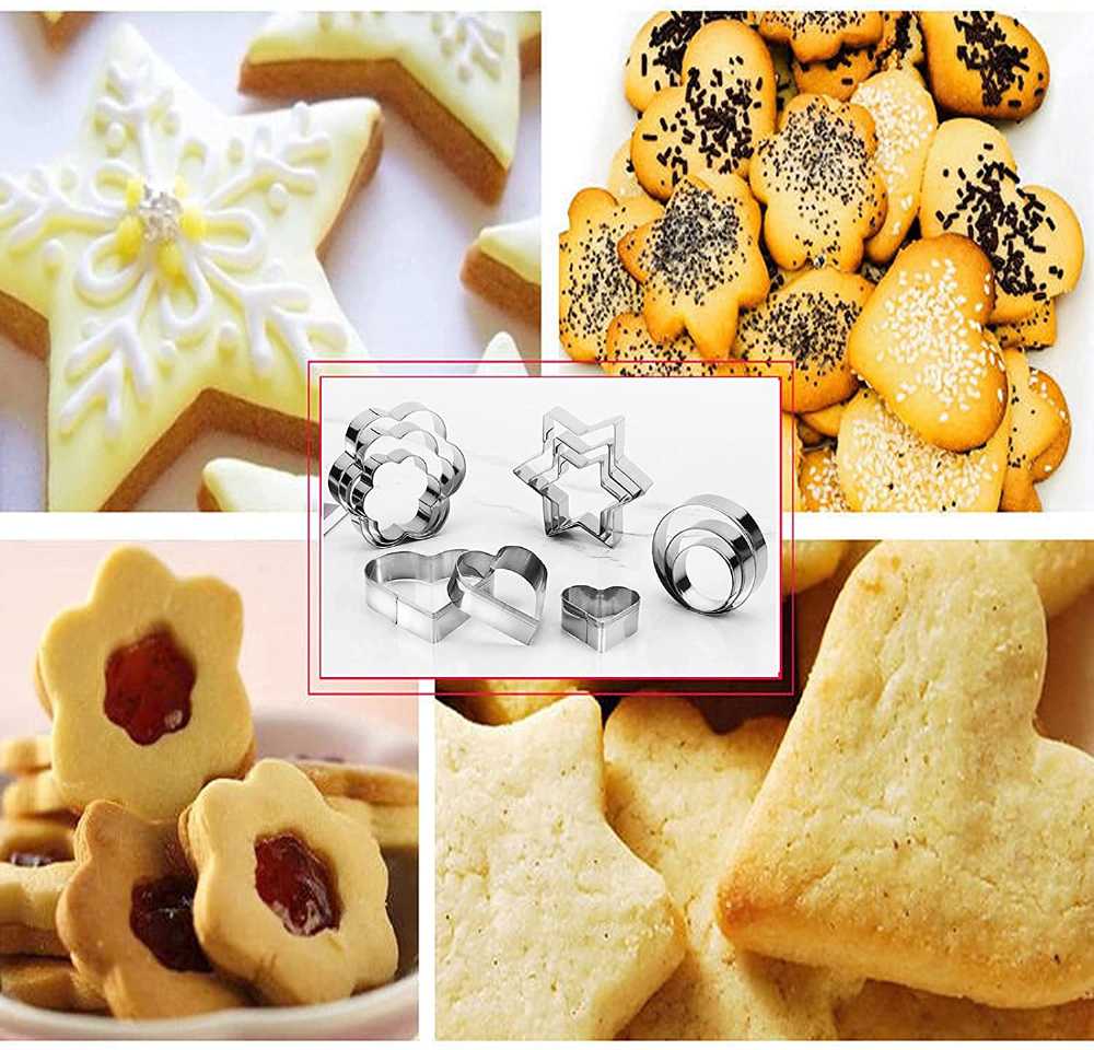 12pcs/Set Stainless Steel Cookie Cutter ( 4 Shapes)