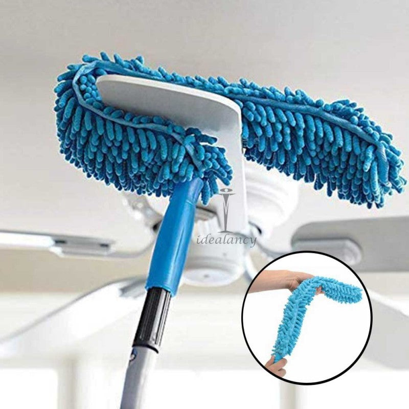 Flexible Microfiber Fan Duster with Extendable Long Handle