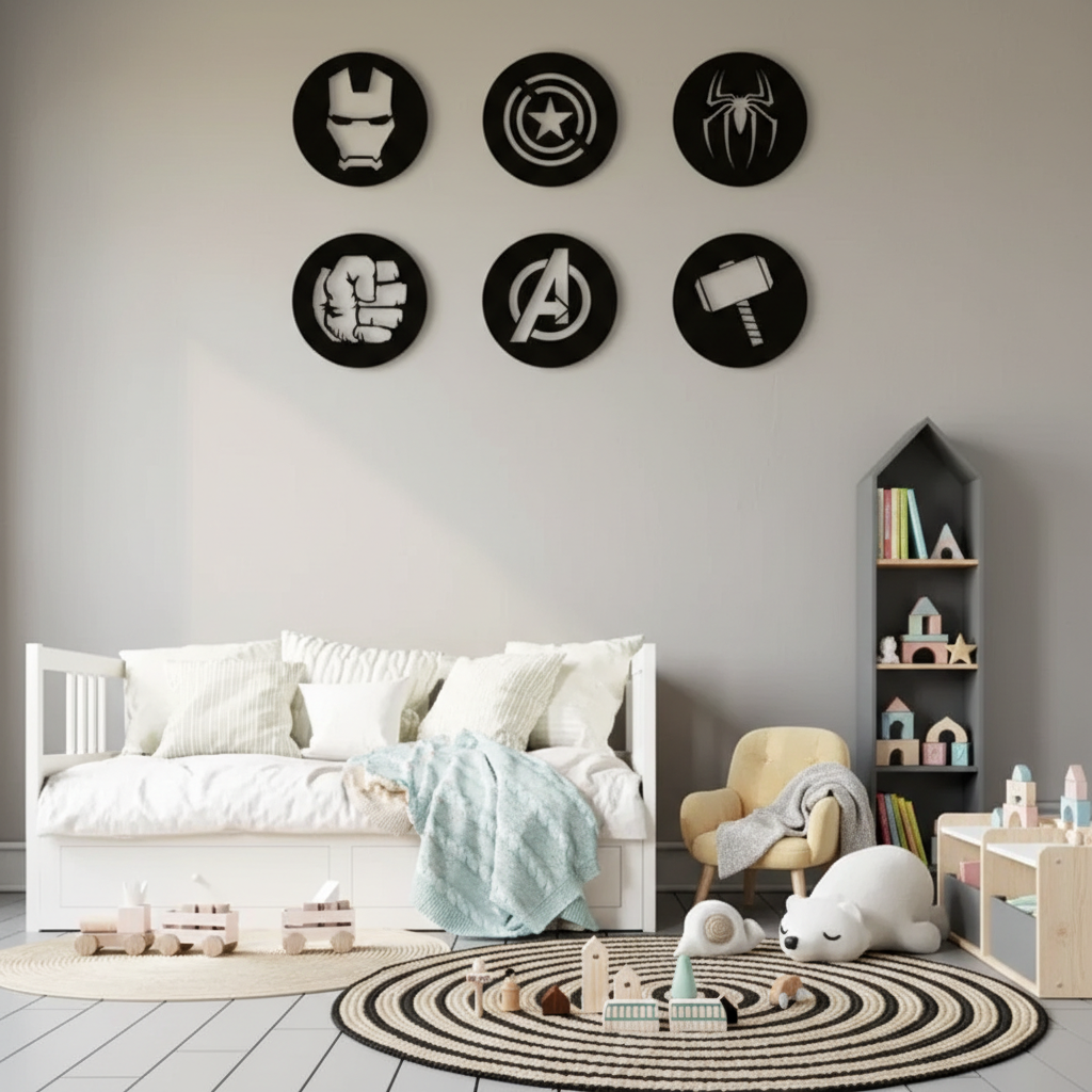 Avengers Heroes wall art, Super Hero Wall Decore