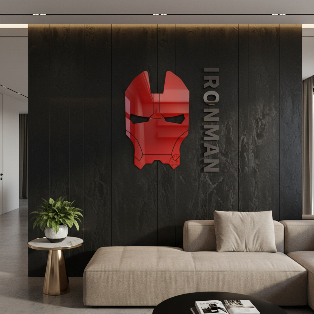 IRONMAN™ 3D Acrylic Wall Art – Luxury Superhero Wall Decor