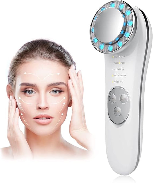 7-in-1 Galvanic Facial Massager – EMS Lift & LED Therapy