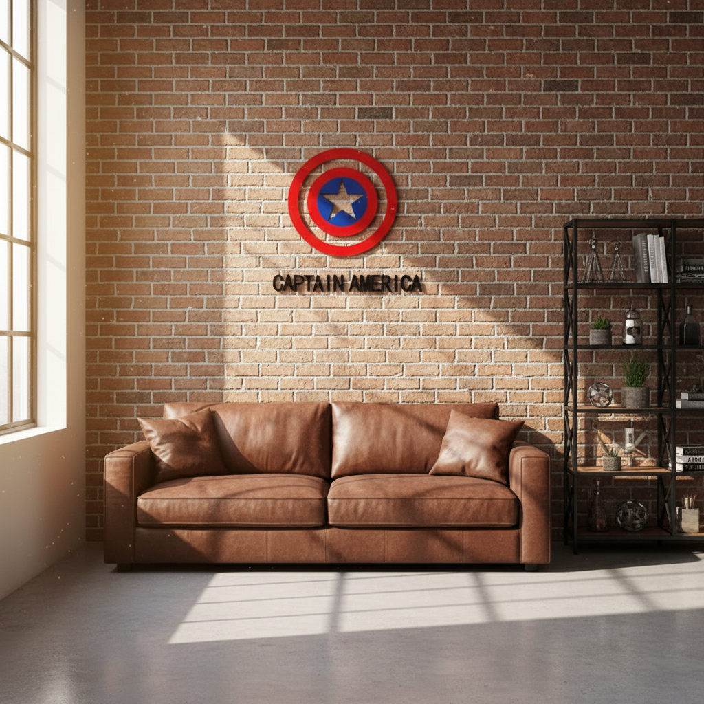 Captain America 3D Wall Art – Premium Superhero Decor