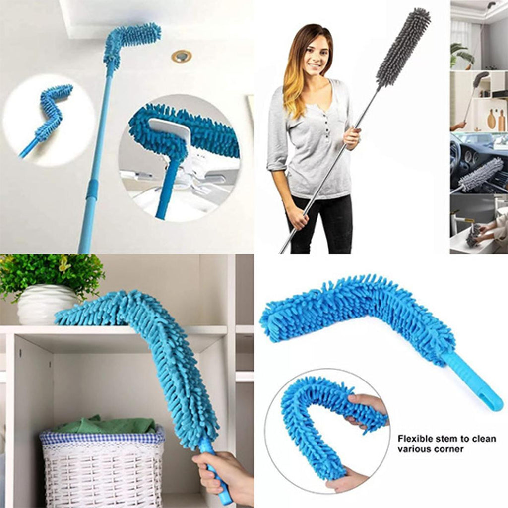 Flexible Microfiber Fan Duster with Extendable Long Handle
