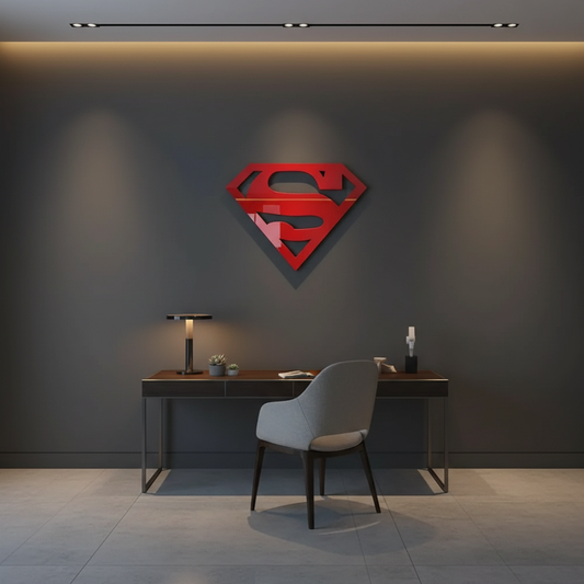 Arvona | Superman Acrylic Wall Art – Modern Luxury Superhero Décor