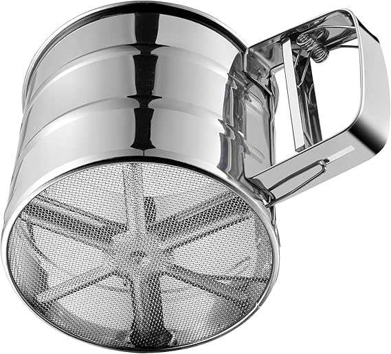 Stainless Steel Flour Sifter – Double-Layer Fine Mesh Baking Sieve