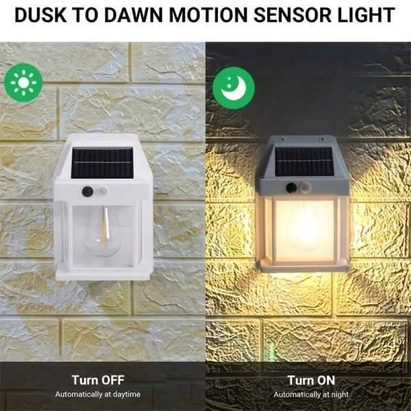 Solar Motion Sensor Wall Light – Outdoor Waterproof LED
