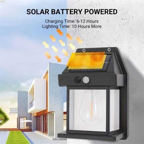 Solar Motion Sensor Wall Light – Outdoor Waterproof LED