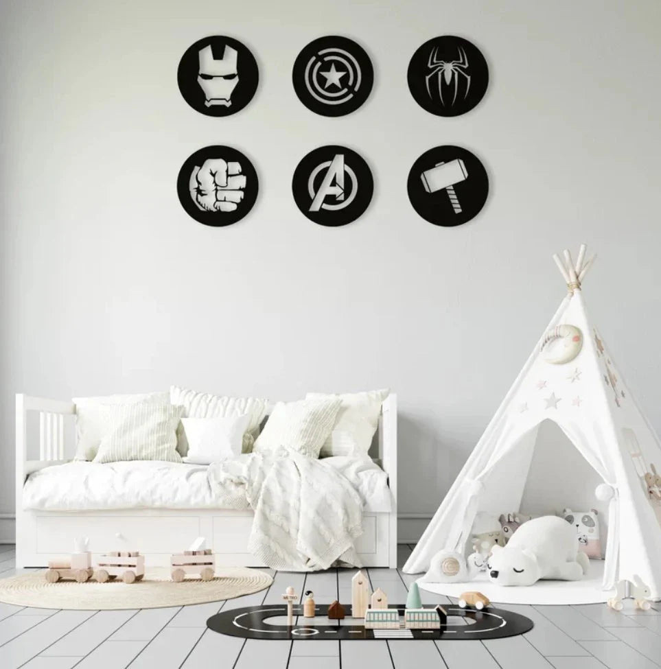 Avengers Heroes wall art, Super Hero Wall Decore