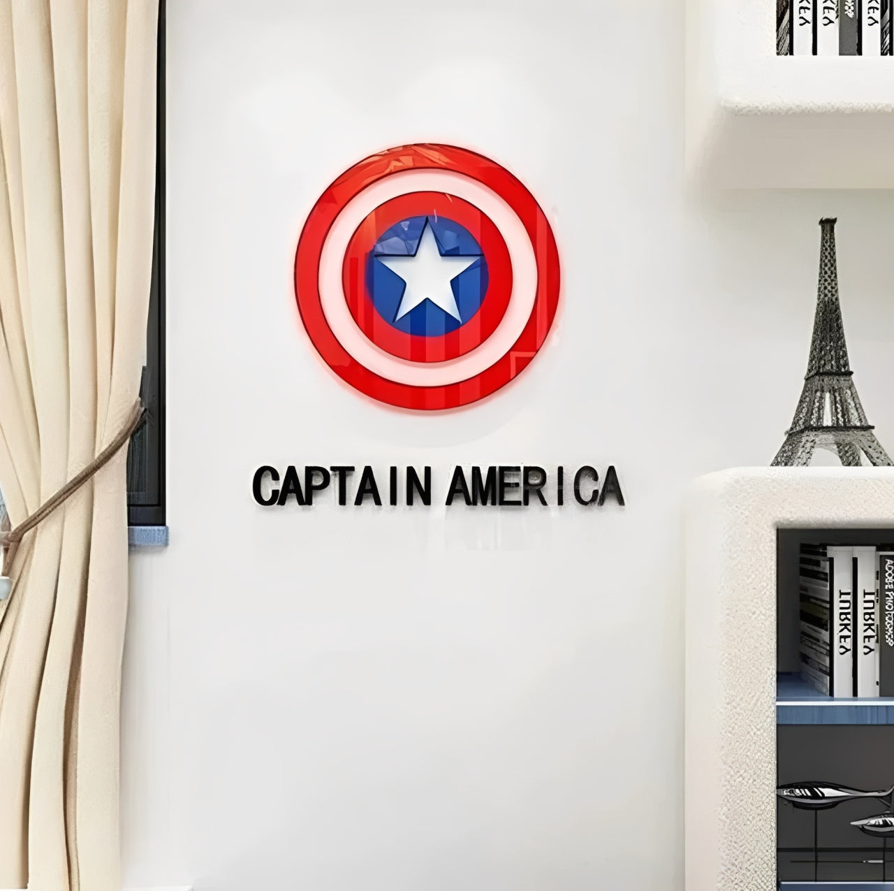 Captain America 3D Wall Art – Premium Superhero Decor