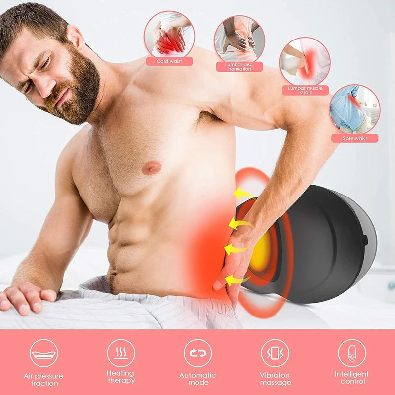 Le MaxHouse™ Smart Lumbar Massager | Deep Heat Back Pain Relief Support