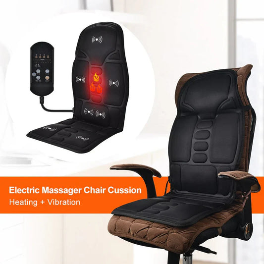 Arvona™ Full-Body Heated Massage Seat Topper – Smart 5-Point Relaxation System