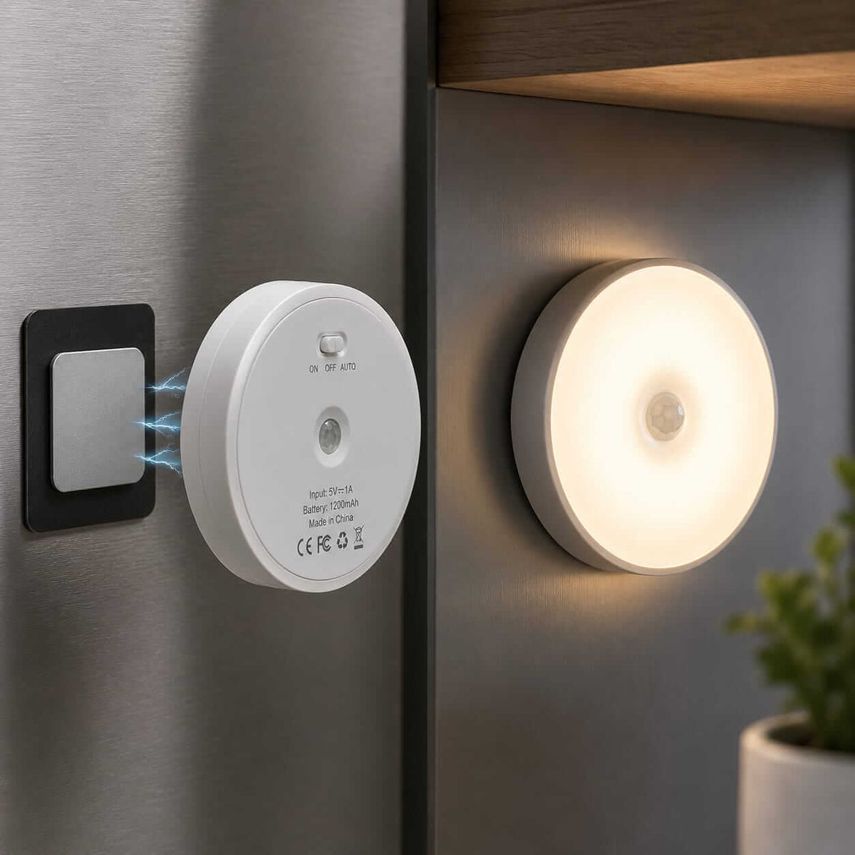Rechargeable LED Motion Sensor Night Lamp for Bedroom & Wardrobe