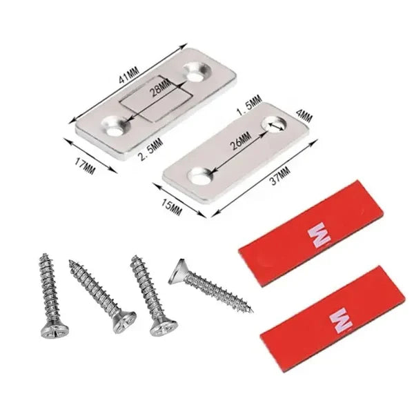 Ultra-Thin Magnetic Cabinet Door Catch – Strong Adhesive Latch